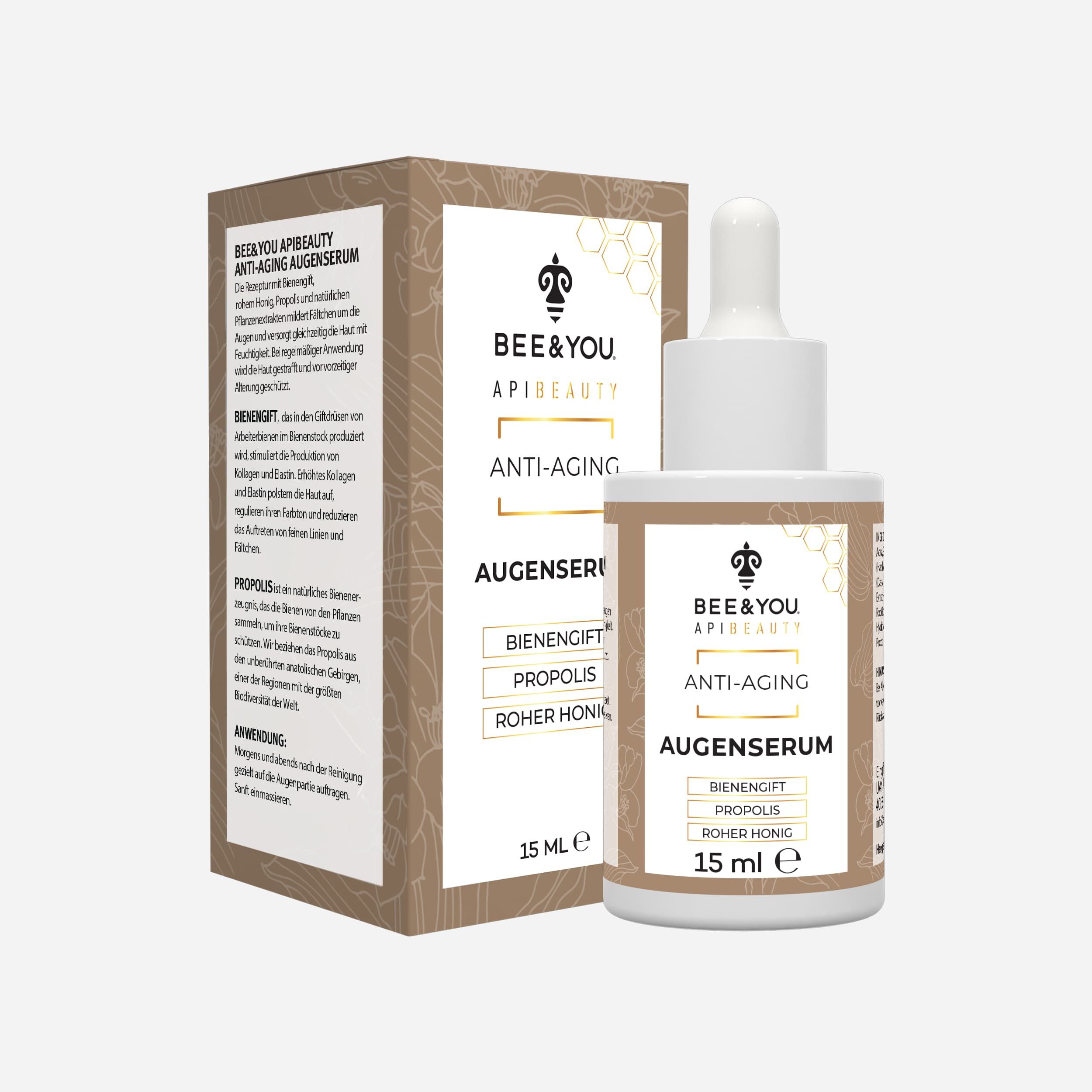 BEE&YOU ANTI- AGING Augenserum gegen Falten mit Propolis
