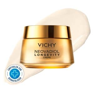Vichy Neovadiol Longevity Pro-Volumen Creme mit innovativer Longevisia-Technologie für mehr Volumen in 5 Gesichtspartien – speziell für reife Haut