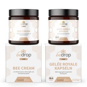 bedrop: Wohlfühlset | Bee Cream (Bienengiftsalbe) + Gelée Royale Kapseln